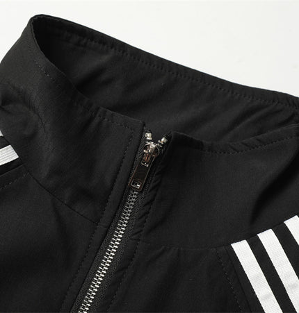 Pleated Three-Stripe Sports Set