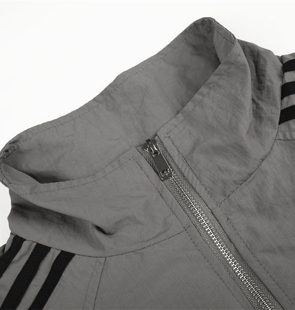 Pleated Three-Stripe Track Set