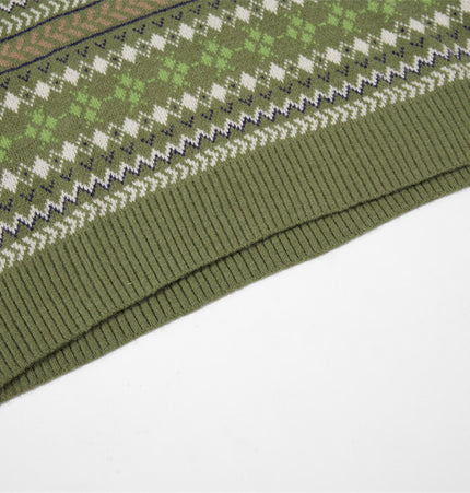 Diamond Jacquard Knit Vest