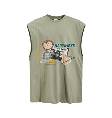 Creative Portrait Wide-Shoulder Tank