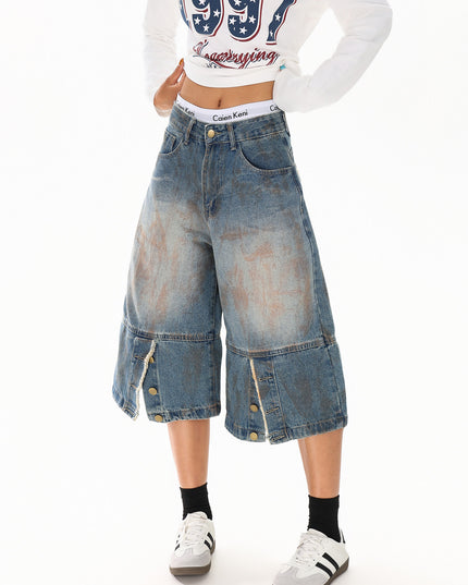 Dirty Dyed Frayed Capris