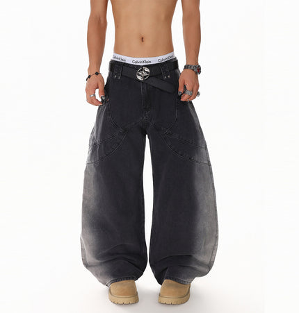 Gradient Deconstruction Scimitar Jeans