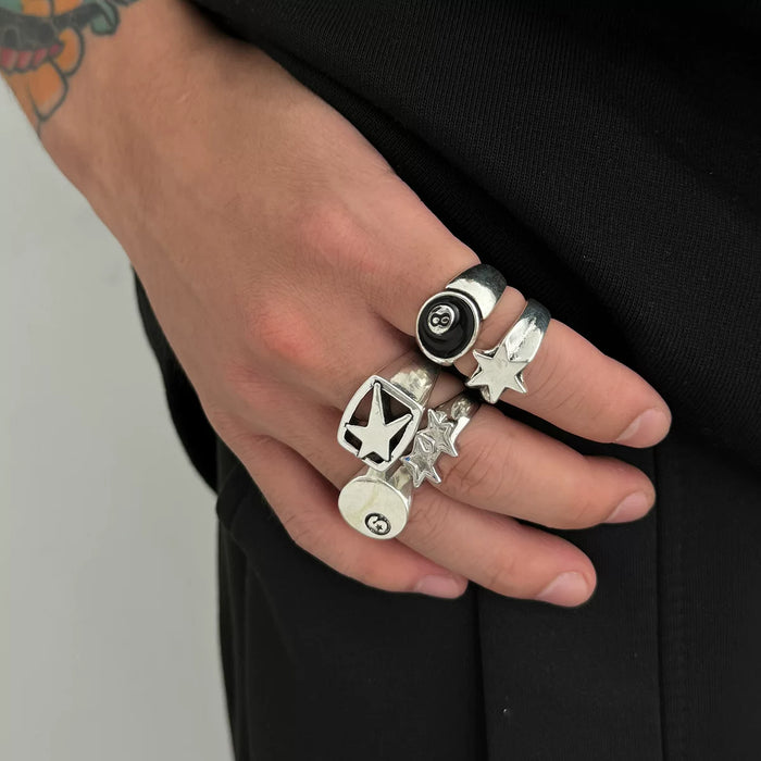 Pentagram Ring Set