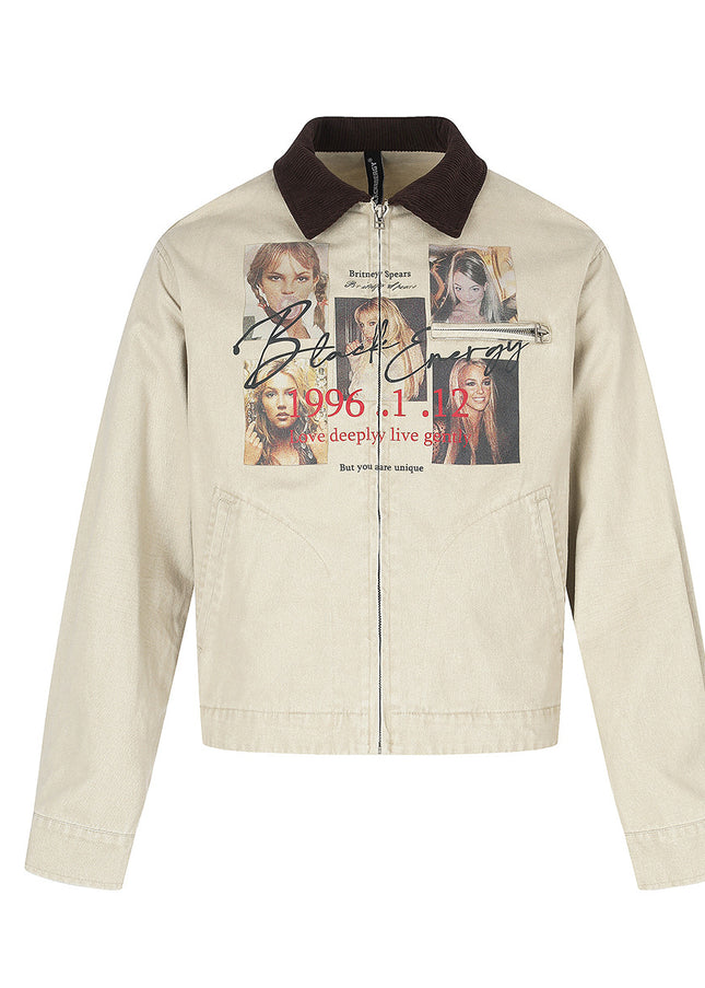 Magic Bear 2026 New American Vintage Light Asia Street Hip-Hop Jacket Washed Distressed Detroit Jacket Short Style