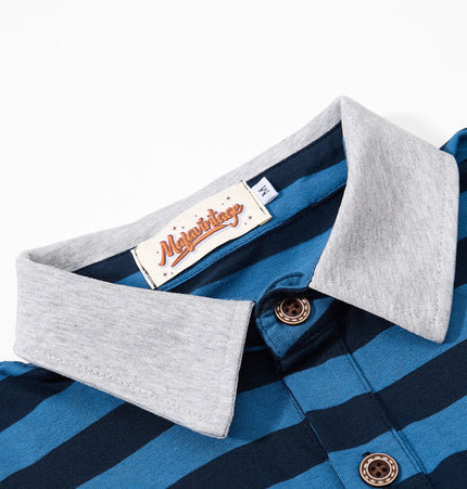 Summer men's polo shirt, loose casual letter print, ins, American street trend, color-blocked collar short-sleeve T-shirt, pure cotton