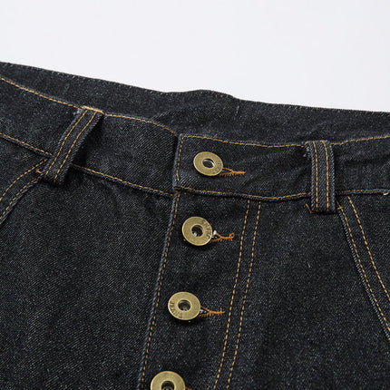 Spliced Deconstructed Wide Jeans