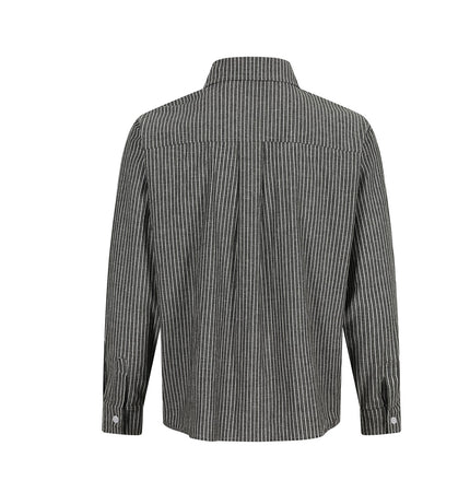 Magic Bear 2026 New Korean Old Money Style Niche Design Striped Shirt Men's INS Trendy Tough Shirt