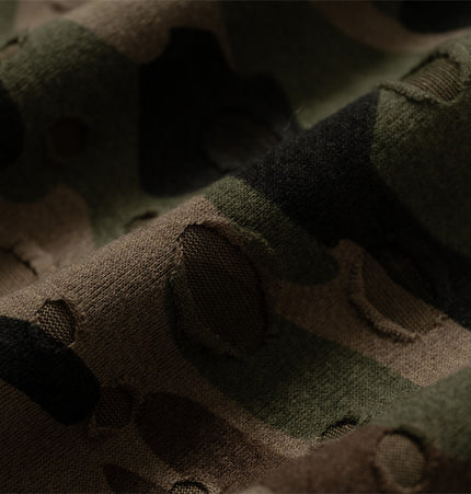 Distressed Camo Wide-Shoulder Tank