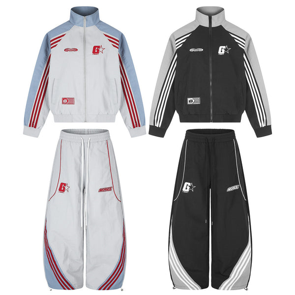 Half-Neck Colour-Block Track Set