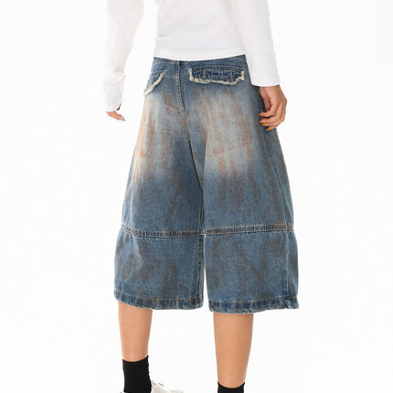 Dirty Dyed Frayed Capris