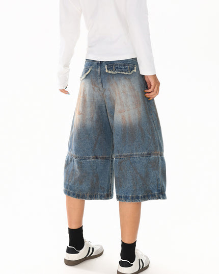 Dirty Dyed Frayed Capris