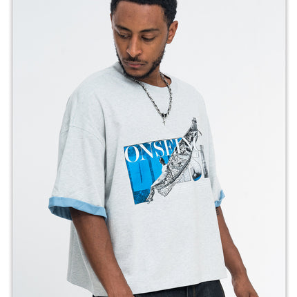 ONSEVENINE Cooling Breathable Direct-Spray Printed Short Sleeve, Loose Casual Short Neckline, Summer Unisex T-Shirt