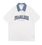 S / white