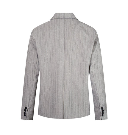 Pinstripe Double-Breasted Suit Set