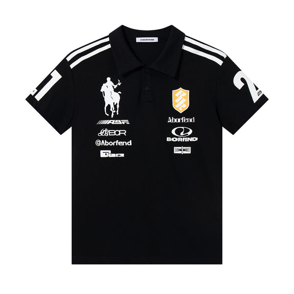 Sport Letter-Print Polo