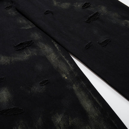 Patchwork Graffiti Washed Jeans
