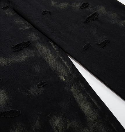 Patchwork Graffiti Washed Jeans