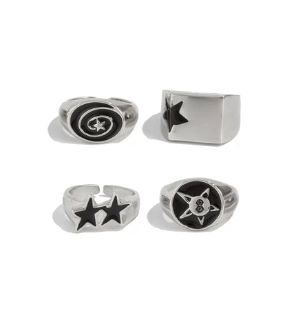 Dripping Star Ring Set