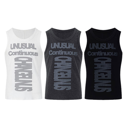 Letter Print Slim-Fit Tank
