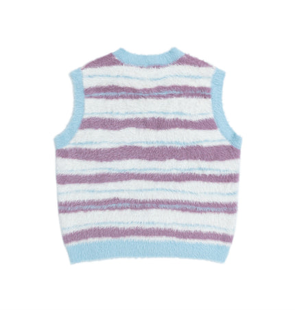 Colour-Block Stripe Sweater Vest