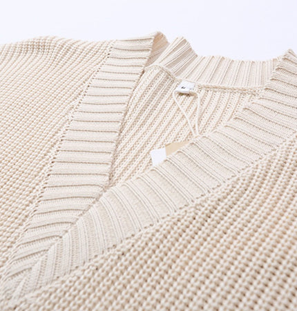 Minimal V-Neck Knit Sweater Vest
