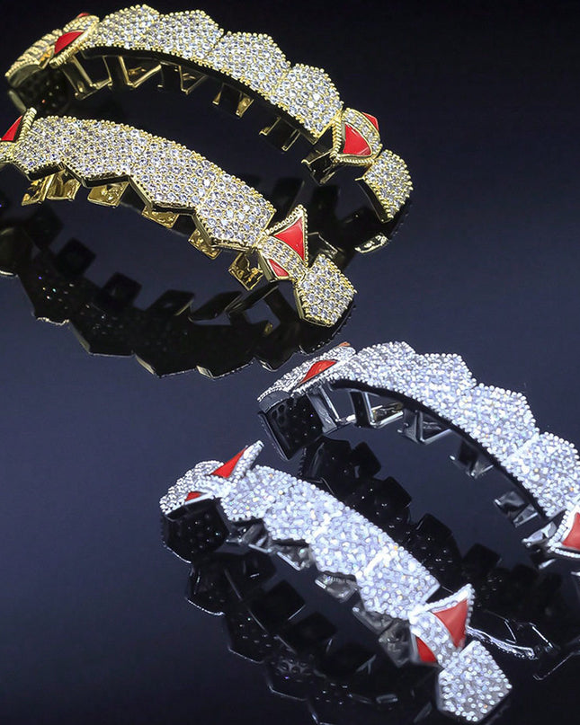 14K Gold-Plated 10-Tooth Grillz Set