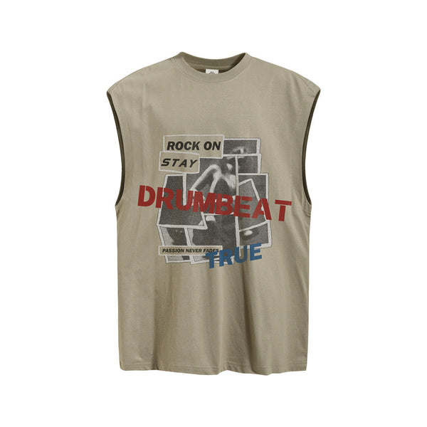 Abstract Portrait Wide-Shoulder Tank