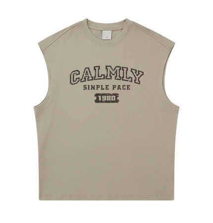 Letter Graphic Wide-Shoulder Tank