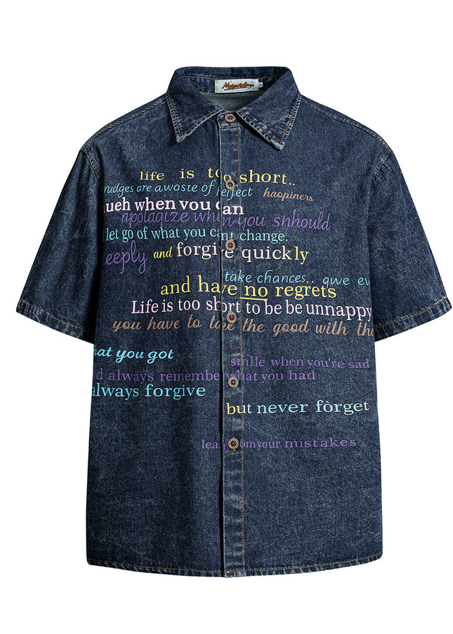 Vintage Denim Cargo Shirt