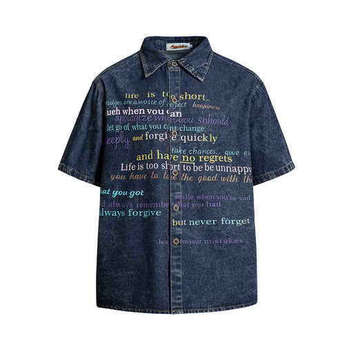 Vintage Denim Cargo Shirt