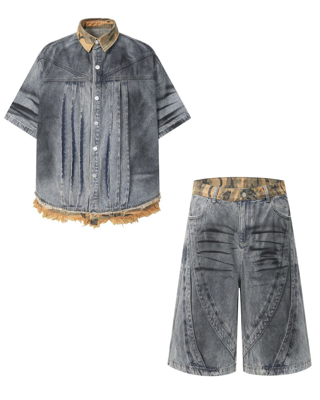 Earth Wash Raw Edge Denim Shirt