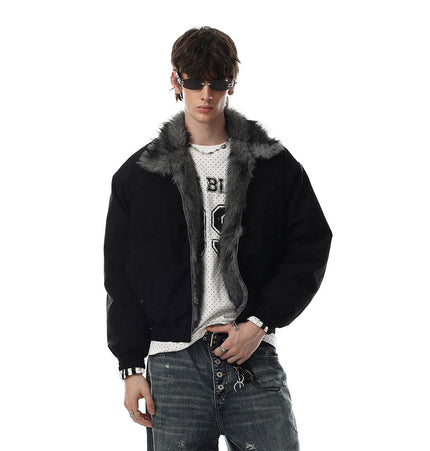Faux-Fur Collar Pilot Jacket