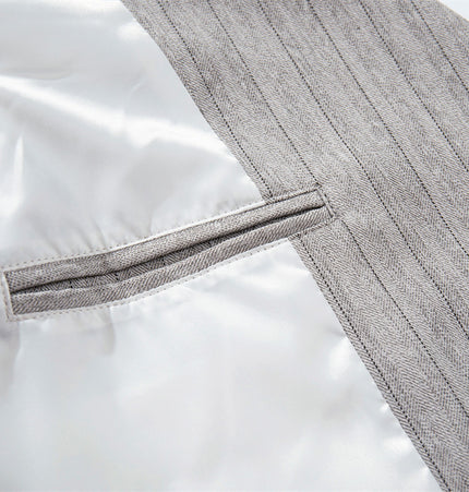Pinstripe Double-Breasted Suit Set