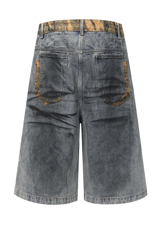 Wasteland Stained Denim Shorts