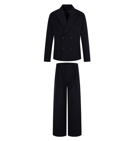 Relaxed Pinstripe Suit Set