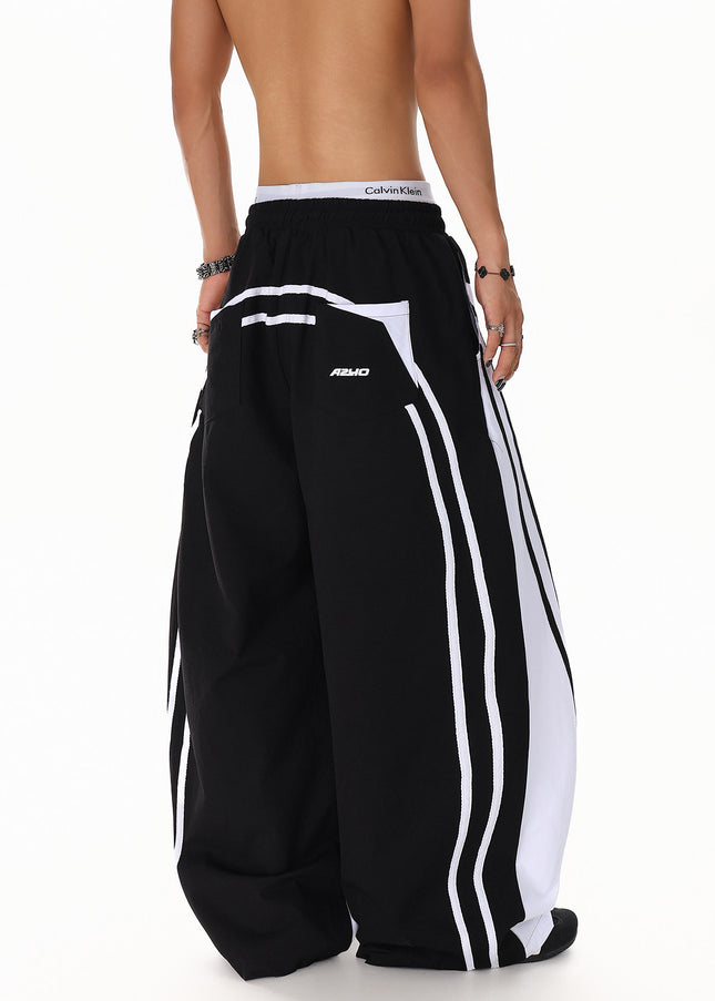 Patchwork Color Casual Pants