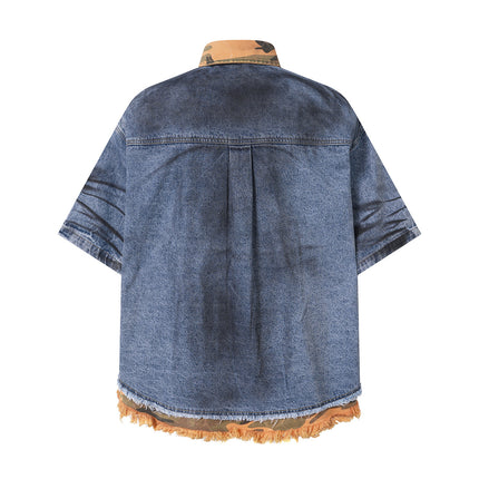 Raw Edge Denim Shirt