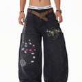 Floral Embroidered Vintage Jeans