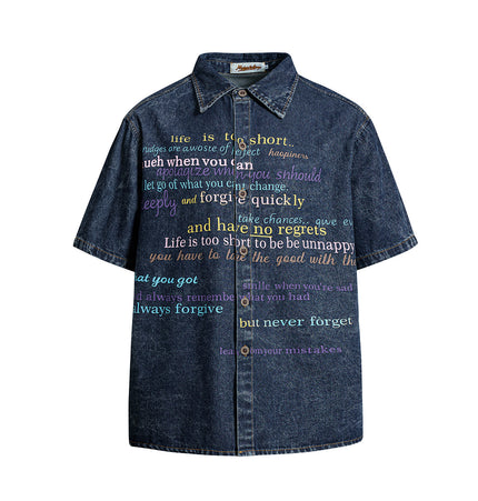 Vintage Denim Cargo Shirt