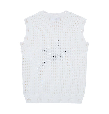 Star Jacquard Crochet Tank