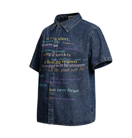 Vintage Denim Cargo Shirt