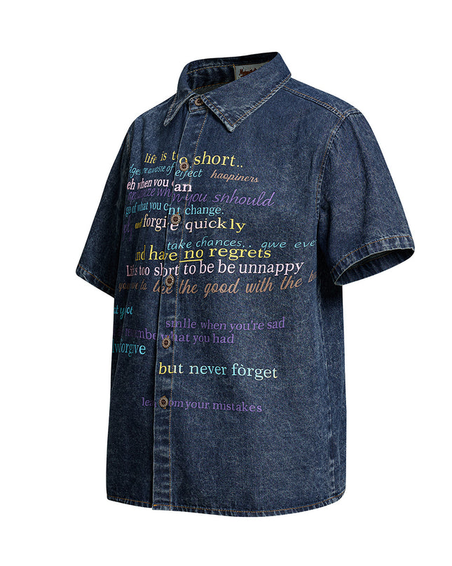 Vintage Denim Cargo Shirt