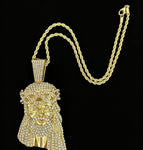 Gold pendant + 45cm twist chain / DZ-016