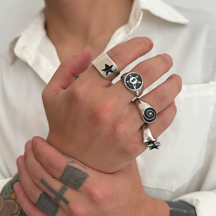 Dripping Star Ring Set