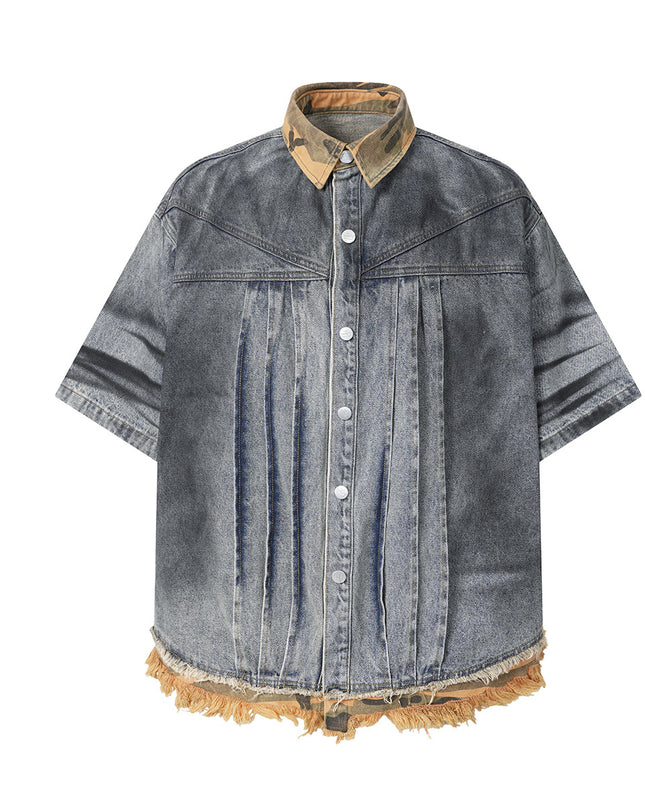 Earth Wash Raw Edge Denim Shirt