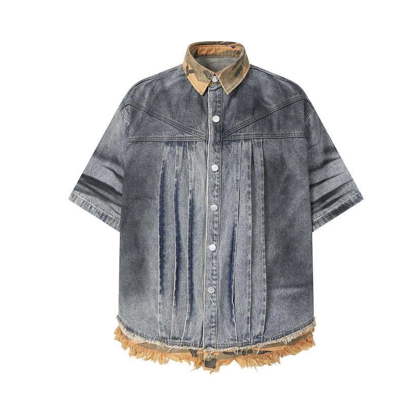 Earth Wash Raw Edge Denim Shirt