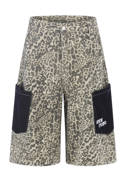 Leopard Cargo Shorts