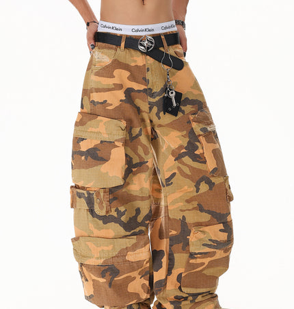 Camouflage Multi-Pocket Denim