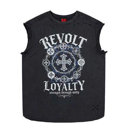 Cross-Cut Distressed Tank