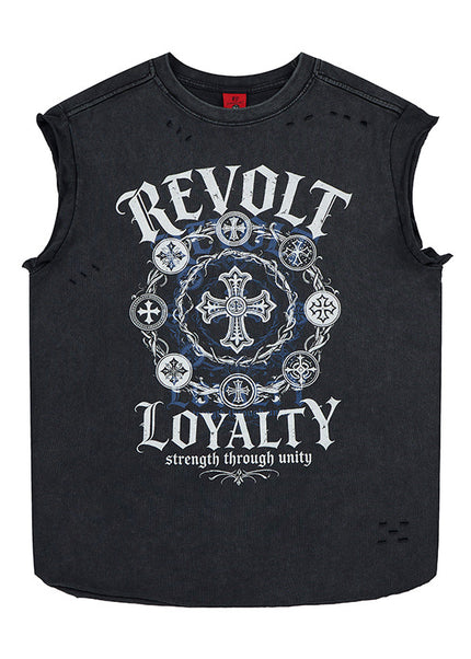 Cross-Cut Distressed Tank